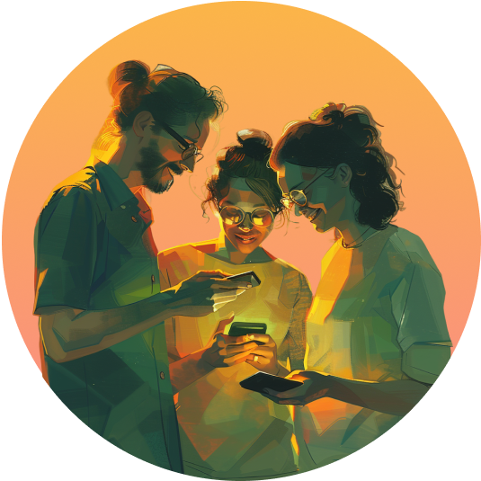 Family using Doro Compass