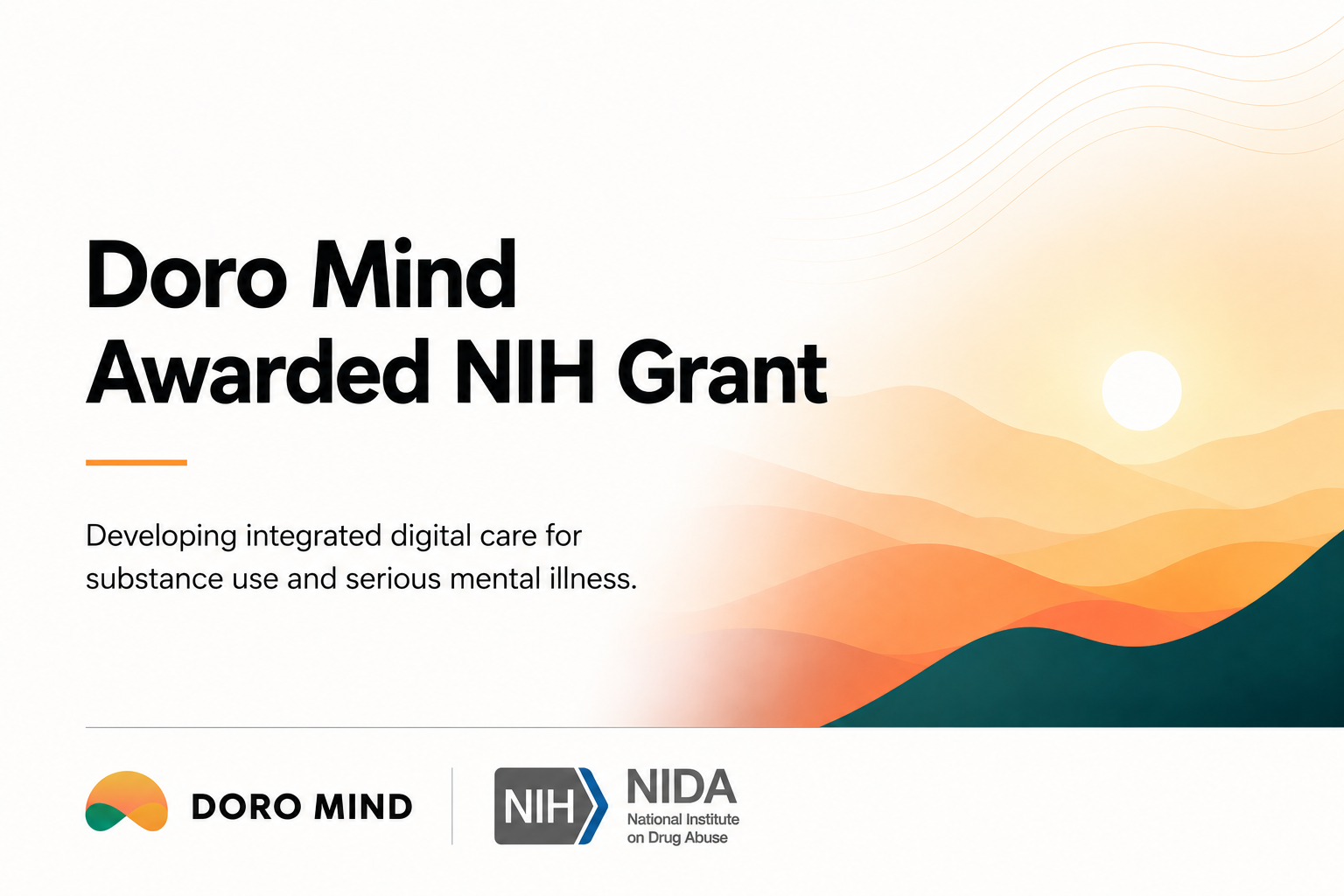 Doro Mind Receives NIH Grant to Address the Intersection of Substance Use and Serious Mental Illness